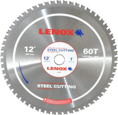 Lenox - 12" Diam, 1" Arbor Hole Diam, 60 Tooth Wet & Dry Cut Saw Blade - Titanium Carbide-Tipped, General Purpose Action, Standard Round Arbor - Top Tool & Supply