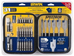 Irwin - 31 Piece, Bit Set - Phillips, Slotted, Square Point - Top Tool & Supply