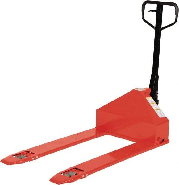 Vestil - 2,200 Lb Capacity, 3.38" Lift Industrial Pallet Truck - 1-1/2" Min Lift Height, 44" Fork Length x 6-1/2" Fork Width, 27" Overall Width - Top Tool & Supply