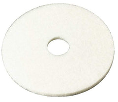 3M - Spray Buffing Pad - 18" Machine, White Pad, Polyester - Top Tool & Supply