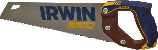 Irwin - 15" High Carbon Steel Blade Carpenter Saw - Wood Handle, ProTouch Handle over Hardwood, 18-1/2" OAL - Top Tool & Supply