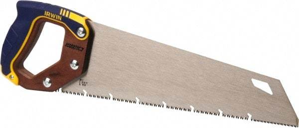 Irwin - 15" High Carbon Steel Blade Carpenter Saw - Wood Handle, ProTouch Handle over Hardwood, 18-1/2" OAL - Top Tool & Supply