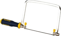 Irwin - 6-1/2" HSS Blade Coping Saw - 2-Part Polymer Handle, Triangular ProTouch, 13-3/16" OAL, 5-1/2" Throat Depth - Top Tool & Supply