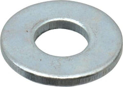 Value Collection - #8 Screw, Grade 2 Steel SAE Flat Washer - 0.183" ID x 0.45" OD, 0.067" Thick, Zinc-Plated Finish - Top Tool & Supply