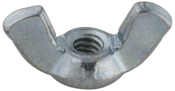 Value Collection - #10-24 UNC, Steel Standard Wing Nut - Grade 2, 0.91" Wing Span, 0.47" Wing Span - Top Tool & Supply