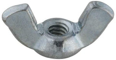 Value Collection - #8-32 UNC, Steel Standard Wing Nut - Grade 2, 0.91" Wing Span, 0.47" Wing Span - Top Tool & Supply