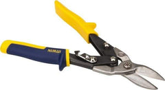 Irwin - 1-5/16" Length of Cut, Straight Pattern Aviation Snip - 10" OAL, ProTouch Handle, 18 AWG Steel Capacity - Top Tool & Supply