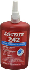 Loctite - 250 mL Bottle, Blue, Medium Strength Liquid Threadlocker - Series 242, 24 hr Full Cure Time, Hand Tool, Heat Removal - Top Tool & Supply