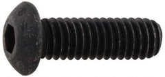 Value Collection - #10-24 UNC Hex Socket Drive, Button Screw - Alloy Steel, Black Oxide Finish, 1" Length Under Head - Top Tool & Supply