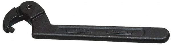 Martin Tools - 4-1/2" to 6-1/4" Capacity, Adjustable Pin Spanner Wrench - 12-1/8" OAL, 1/4" Hook Pin Height - Top Tool & Supply