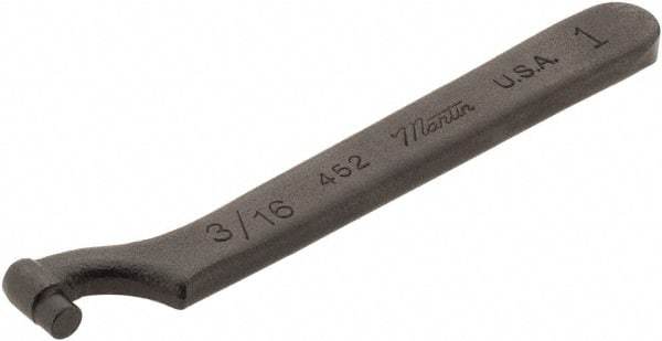 Martin Tools - 1" Capacity, Pin Spanner Wrench - 4" OAL, 5/32" Hook Pin Height - Top Tool & Supply