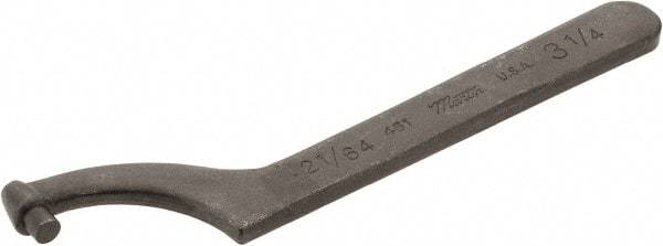 Martin Tools - 3-1/4" Capacity, Pin Spanner Wrench - 8-1/2" OAL, 9/32" Hook Pin Height - Top Tool & Supply