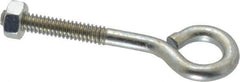 Gibraltar - 1/4-20, Zinc-Plated Finish, Steel Wire Turned Open Eye Bolt - 1-1/4" Thread Length, 1/2" ID x 1" OD, 2" Shank Length - Top Tool & Supply