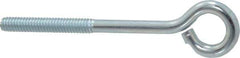 Gibraltar - 1/4-20, Zinc-Plated Finish, Steel Wire Turned Open Eye Bolt - 1-1/2" Thread Length, 1/2" ID x 1" OD, 3" Shank Length - Top Tool & Supply