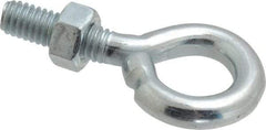 Gibraltar - 5/16-18, Zinc-Plated Finish, Steel Wire Turned Open Eye Bolt - 7/8" Thread Length, 5/8" ID x 1-1/4" OD, 1" Shank Length - Top Tool & Supply