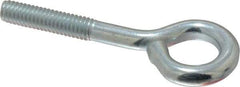 Gibraltar - 5/16-18, Zinc-Plated Finish, Steel Wire Turned Open Eye Bolt - 1-1/4" Thread Length, 5/8" ID x 1-1/4" OD, 2" Shank Length - Top Tool & Supply