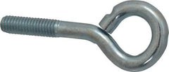 Gibraltar - 3/8-16, Zinc-Plated Finish, Steel Wire Turned Open Eye Bolt - 1-1/4" Thread Length, 3/4" ID x 1-1/2" OD, 2" Shank Length - Top Tool & Supply