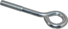 Gibraltar - 3/8-16, Zinc-Plated Finish, Steel Wire Turned Open Eye Bolt - 1-1/2" Thread Length, 3/4" ID x 1-1/2" OD, 3" Shank Length - Top Tool & Supply