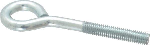 Gibraltar - 1/2-13, Zinc-Plated Finish, Steel Wire Turned Open Eye Bolt - 2-1/2" Thread Length, 1" ID x 2" OD, 4" Shank Length - Top Tool & Supply