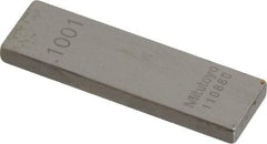 Mitutoyo - 0.1001" Rectangular Steel Gage Block - Accuracy Grade AS-1, Includes Certificate of Inspection - Top Tool & Supply