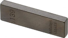 Mitutoyo - 0.139" Rectangular Steel Gage Block - Accuracy Grade AS-1, Includes Certificate of Inspection - Top Tool & Supply