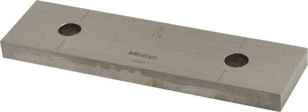 Mitutoyo - 5" Rectangular Steel Gage Block - Accuracy Grade AS-1, Includes Certificate of Inspection - Top Tool & Supply