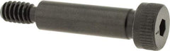 Made in USA - 1/4" Shoulder Diam x 7/8" Shoulder Length, #10-24 UNC, Hex Socket Shoulder Screw - 4037 Alloy Steel, Uncoated, 3/16" Head Height x 3/8" Head Diam - Top Tool & Supply