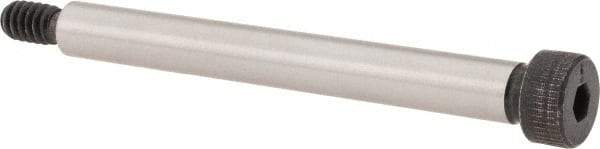 Made in USA - 1/4" Shoulder Diam x 2-1/4" Shoulder Length, #10-24 UNC, Hex Socket Shoulder Screw - 4037 Alloy Steel, Uncoated, 3/16" Head Height x 3/8" Head Diam - Top Tool & Supply