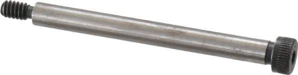 Made in USA - 1/4" Shoulder Diam x 2-1/2" Shoulder Length, #10-24 UNC, Hex Socket Shoulder Screw - 4037 Alloy Steel, Uncoated, 3/16" Head Height x 3/8" Head Diam - Top Tool & Supply