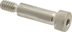 Made in USA - 1/4" Shoulder Diam x 3/4" Shoulder Length, #10-24 UNC, Hex Socket Shoulder Screw - 300, 18-8 Stainless Steel, Uncoated, 3/16" Head Height x 3/8" Head Diam - Top Tool & Supply