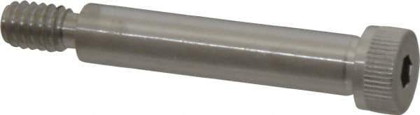 Made in USA - 5/16" Shoulder Diam x 1-1/2" Shoulder Length, 1/4-20 UNC, Hex Socket Shoulder Screw - 300, 18-8 Stainless Steel, Uncoated, 7/32" Head Height x 7/16" Head Diam - Top Tool & Supply