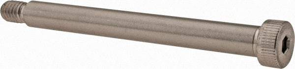 Made in USA - 3/8" Shoulder Diam x 3-1/2" Shoulder Length, 5/16-18 UNC, Hex Socket Shoulder Screw - 300, 18-8 Stainless Steel, Uncoated, 1/4" Head Height x 9/16" Head Diam - Top Tool & Supply