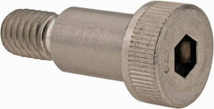 Made in USA - 1/2" Shoulder Diam x 3/4" Shoulder Length, 3/8-16 UNC, Hex Socket Shoulder Screw - 300, 18-8 Stainless Steel, Uncoated, 5/16" Head Height x 3/4" Head Diam - Top Tool & Supply