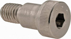 Made in USA - 5/8" Shoulder Diam x 5/8" Shoulder Length, 1/2-13 UNC, Hex Socket Shoulder Screw - 300, 18-8 Stainless Steel, Uncoated, 3/8" Head Height x 7/8" Head Diam - Top Tool & Supply