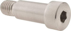 Made in USA - 3/4" Shoulder Diam x 1-1/2" Shoulder Length, 5/8-11 UNC, Hex Socket Shoulder Screw - 300, 18-8 Stainless Steel, Uncoated, 1/2" Head Height x 1" Head Diam - Top Tool & Supply