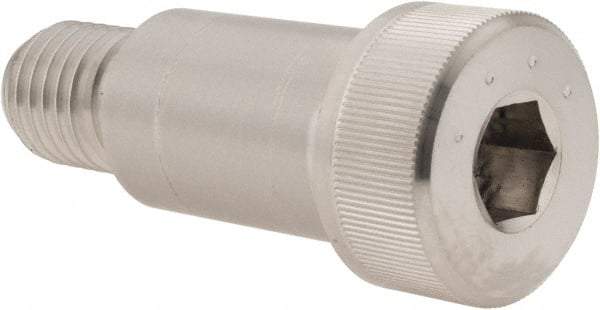 Made in USA - 1" Shoulder Diam x 1-1/2" Shoulder Length, 3/4-10 UNC, Hex Socket Shoulder Screw - 300, 18-8 Stainless Steel, Uncoated, 5/8" Head Height x 1-5/16" Head Diam - Top Tool & Supply