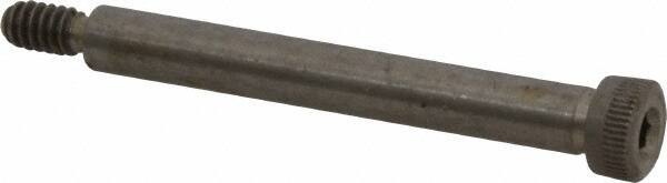 Value Collection - 1/4" Shoulder Diam x 2" Shoulder Length, #10-24 UNC, Hex Socket Shoulder Screw - 18-8 Stainless Steel, Uncoated, 3/16" Head Height x 3/8" Head Diam - Top Tool & Supply