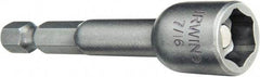 Irwin - 3 Piece, Nutdrivers Handle, Bit Holder - 0.05 to 1/4" Hex, 1/4" Hex Drive - Top Tool & Supply