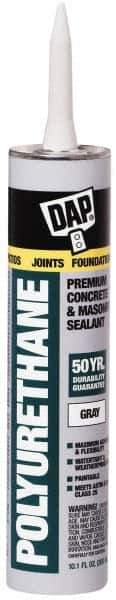 DAP - 10.1 oz Cartridge Gray Polyurethane Joint Sealant - -40 to 185°F Operating Temp, 10 min Tack Free Dry Time - Top Tool & Supply