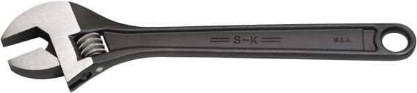 SK - 3/4" Jaw Capacity, 6" Standard Adjustable Wrench - Steel, Black Finish, 6" OAL - Top Tool & Supply