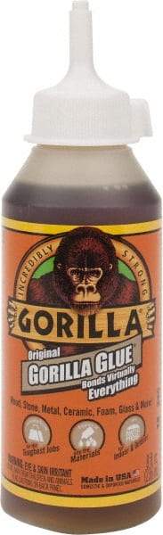 Gorilla Glue - 8 oz Bottle Brown All Purpose Glue - 20 min Working Time - Top Tool & Supply