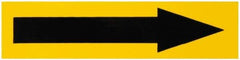 NMC - Pipe Marker with No Legend and Arrow Graphic - 3/4 to 1-1/4" Pipe Outside Diam, Black on Yellow - Top Tool & Supply