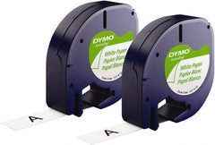 Dymo - 1/2" Wide x 156" Long, Black on White Paper Label Printer Cartridge - For DYMO Letratag Printers - Top Tool & Supply