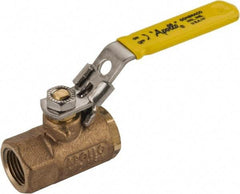 Apollo - 1/2" Pipe, Standard Port, Bronze Standard Ball Valve - 2 Piece, NPT Ends, Locking Lever Handle, 600 WOG, 150 WSP - Top Tool & Supply