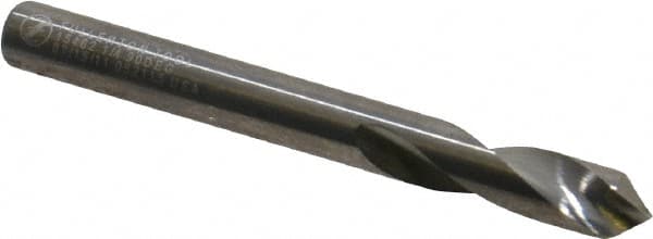 Made in USA - 1/4" Body Diam, 90°, 2-1/2" OAL, Solid Carbide Spotting Drill - Top Tool & Supply