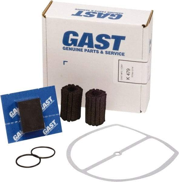 Gast - 9 Piece Air Compressor Repair Kit - For Use with Gast 0823/1023 Oil-Less "Q" Models with Internal Filtration - Top Tool & Supply