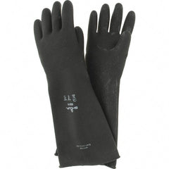 SHOWA - 40 mil Thick, Chemical Resistant Gloves - SZ 10 18"MP 1/PR LATEX RUBBER GLOVES - Top Tool & Supply