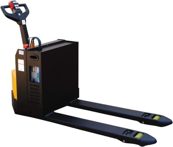 Vestil - 4,500 Lb Capacity, 7-51/64" Lift Electric Pallet Truck - 3.4" Min Lift Height, 48" Fork Length x 20" Fork Width, 30-1/4" Overall Width - Top Tool & Supply