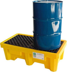 UltraTech - 66 Gal Sump, 3,000 Lb Capacity, 2 Drum, Polyethylene Spill Deck or Pallet - 53" Long x 29" Wide x 17" High, Liftable Fork, Drain Included, Inline Drum Configuration - Top Tool & Supply