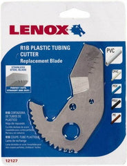 Lenox - Cutter Replacement Blade - Use with Lenox: 12123R1, Cuts PVC, CPVC, Pex, Polyethylene and Rubber Hose - Top Tool & Supply